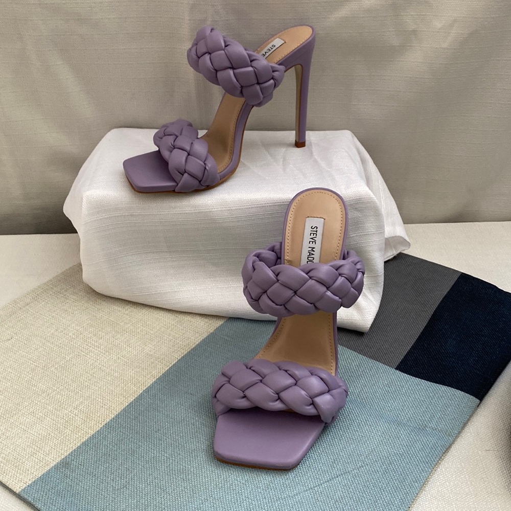 Steve Madden Lilac Braided Stiletto Heels
